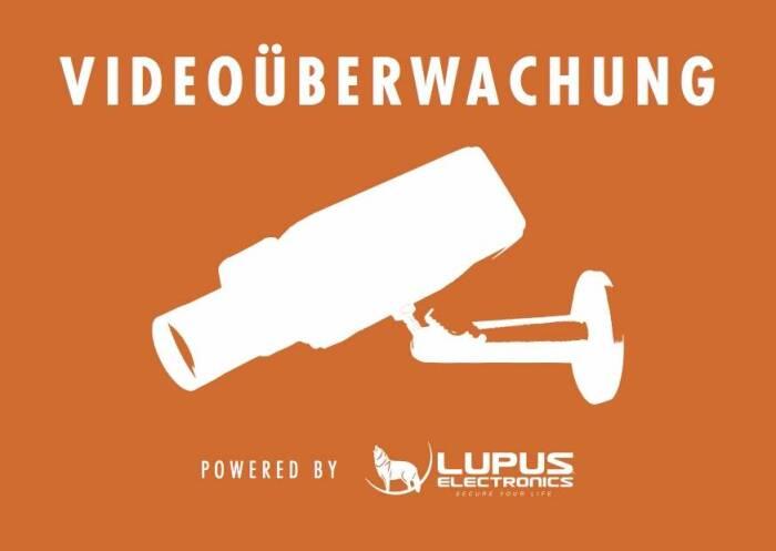 Warn-Aufkleber - Video mit Logo LUPUS
