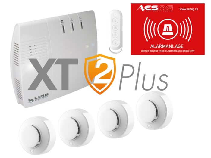 LUPUS XT2 PLUS Funk-Brandmeldeanlage m. Rauchmelder