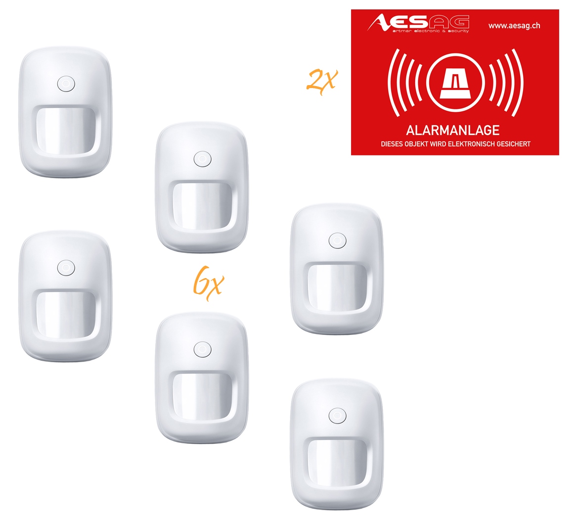 LUPUS - PIR Bewegungsmelder V2 6er SET