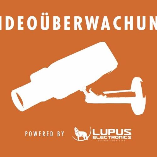 Warn-Aufkleber - Video mit Logo LUPUS
