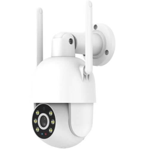 VicoHome Außenbereich PT 2Mpx Wifi - Fernbewegung / Autotracking - H.264 / Objektiv 3.6mm 88° - IR 10 m / Weiße LED / Polizei-Bl