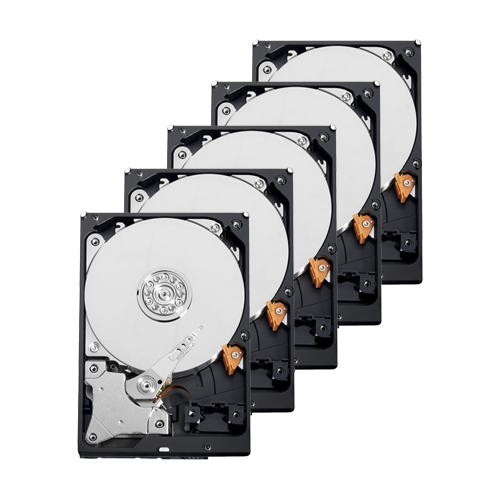 Packung/Kit mit Festplatten - 10 Einheiten - Western Digital - WD20PURX - 2 TB-Speicher - Speziell für CCTV