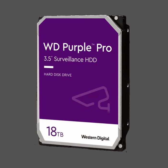 Western Digital Festplatte - Kapazität 18 TB - SATA-Schnittstelle 6 GB/s - Modell WD181PURP - Speziell für Videorekorder - Lose