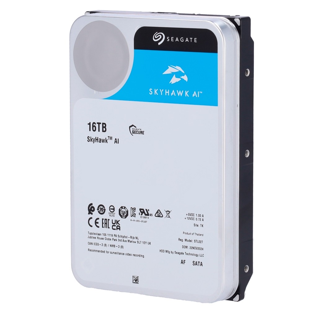 Seagate | Skyhawk AI Festplatte 16 TB für NVR-Systeme mit KI | HD16TB-S-AI